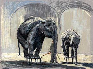 Heinz Steudel, Zwei Elefanten